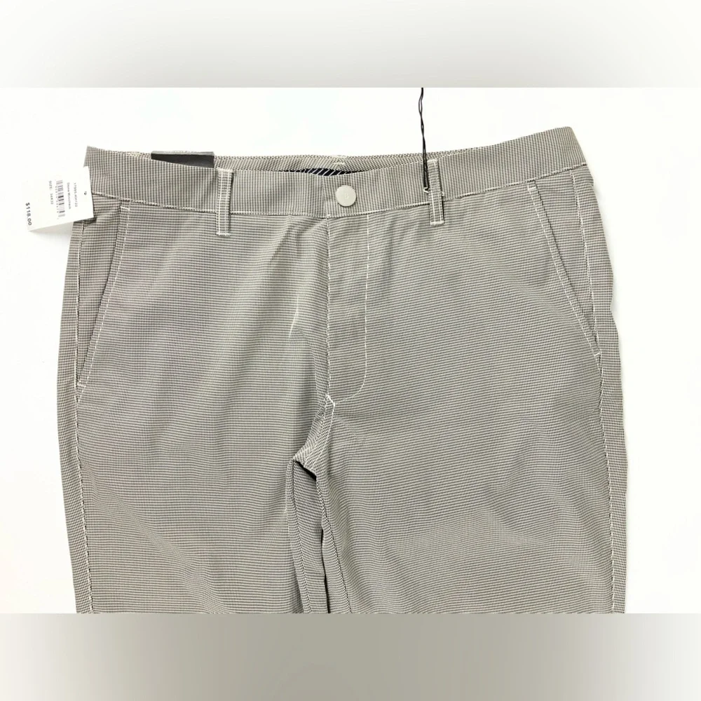 Bonobos Golf Mens Stone Minicheck‎ Straight Leg Pants Size 34 x 32